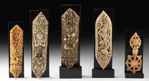 19th C. Tibetan Bone Ornaments (from Tantric Apron)