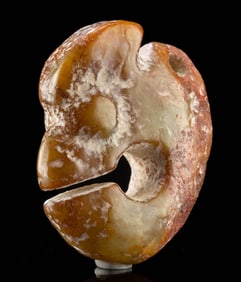 Chinese Hongshan Nephrite Jade Amulet Pig Dragon