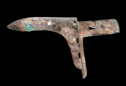 Chinese Han Dynasty Bronze Ge / Halberd Blade