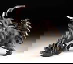 Japanese Meiji Bronze Elephant & Tigers, Seiya Workshop