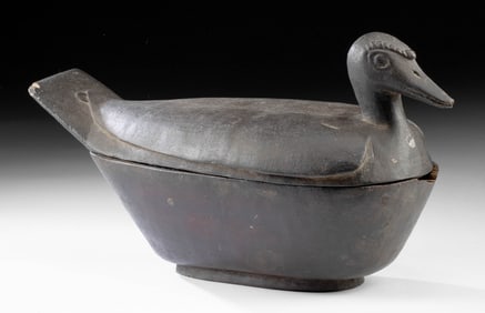 Philippines Ifugao Wooden Duck Effigy Vessel