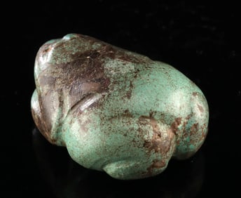 Native American Zuni Pueblo Turquoise Frog Fetish