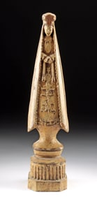 19th C. Colonial Portuguese Brazilian Wood Santo