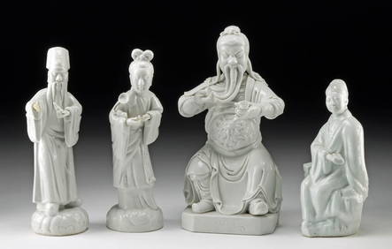 Four Chinese Revival Dehua Porcelain Figures (1 of 4)