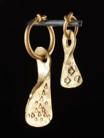 9th C. Viking Gold Amulets – Axe Head Form (pr)