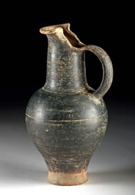 Etruscan Black-Glazed Oinochoe, Beaked Spout