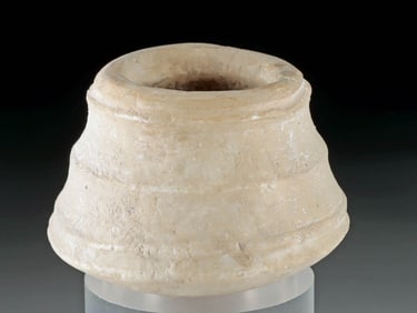 Near Eastern / Egyptian Alabaster Jar, Carinated Base