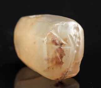 Neo-Assyrian Quartz Stone Stamp Seal Fire Altar Scene