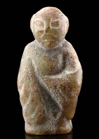 Chinese Hongshan Nephrite Pendant / Toggle, Robed Figure