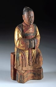 Qing Dynasty Household Altar – Gilt Wood Kitchen God