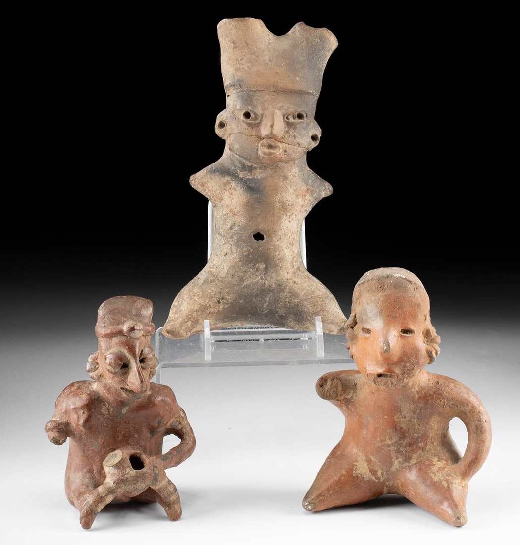 Tlatilco, Jalisco, & Chinesco Pottery Figures, 3 pcs (1 of 2)