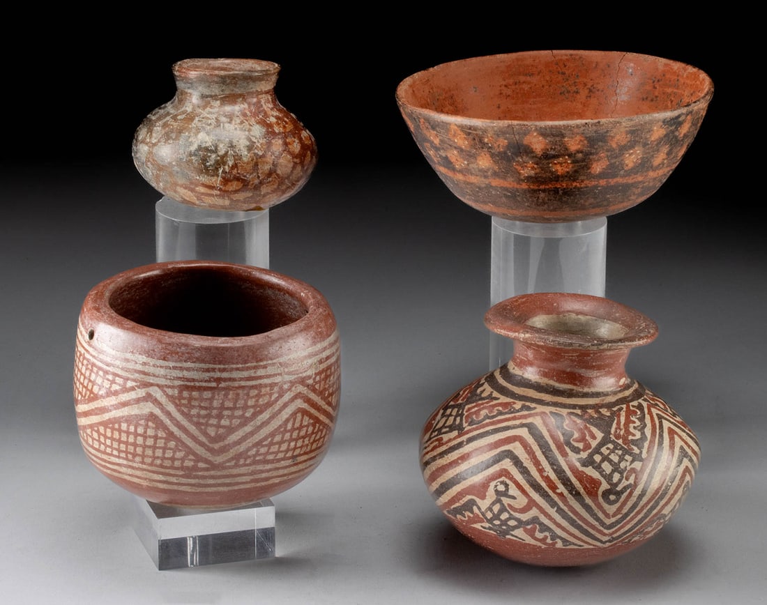 Four Chupicuaro Polychrome Pottery Vessels (1 of 2)