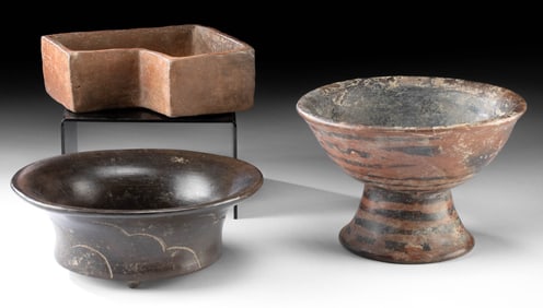 Colima, Teotihuacan, & Narino Pottery Vessels (3)