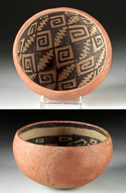 Prehistoric Anasazi Mogollon Gila Black-on-Buff Bowl