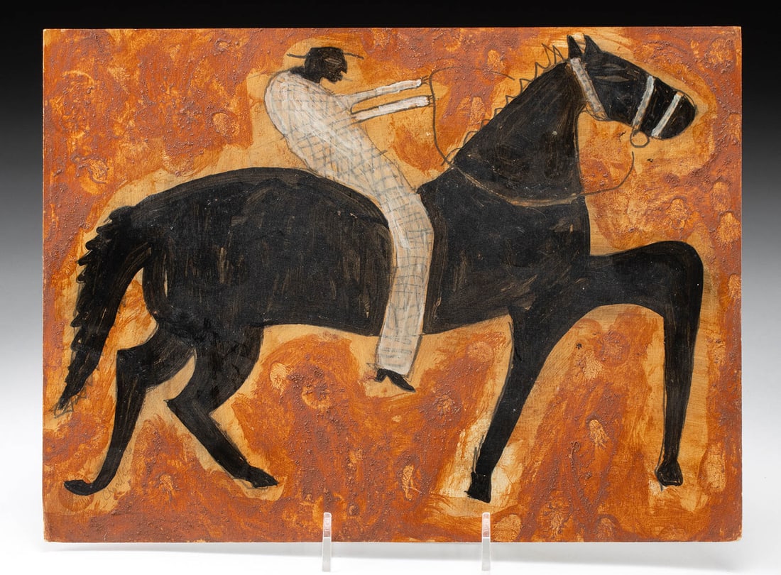 Steven Chandler Mixed Media "Red Mud Man on Horse" 2004 (1 of 3)