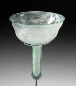 Rare 5th C. Byzantine Glass Polycandelon Lamp