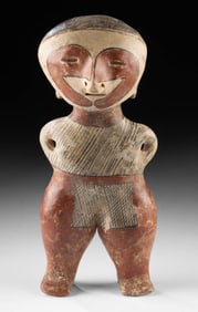 Nayarit Chinesco Female Figure - Painted Clan Motifs