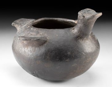Olmec Blackware Effigy Vessel of a Duck