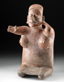 Impressive Jalisco Female Figure – Seated Pose, Gesturing Arms