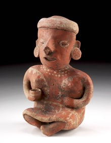 Fine Nayarit Pottery Seated Female Figure