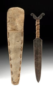 Alaskan Athabaskan Steel Knife w/ Voluted Pommel