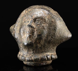 Roman Bronze Oil Lamp with Anthropomorphic Face