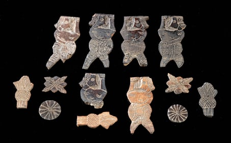 13 Ancient Mesopotamian / Egyptian Bone Inlays