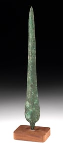 Long Luristan Bronze Spear Head for Mounted Combat