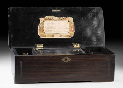 Mid-19th C. Swiss Tabletop 8-Airs Music Box