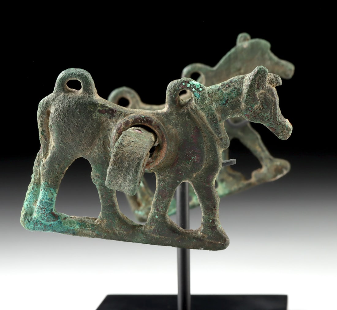 Luristan Copper Horse Bit with Striding Horses (1 of 4)