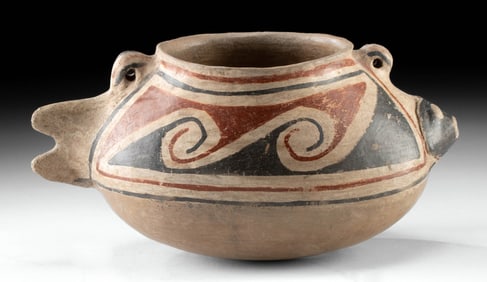 Casas Grandes Polychrome Effigy Vessel, Fish Form