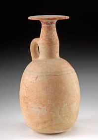 Cypriot Terracotta Jug - Flared Rim & Strap Handle