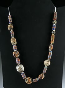 Ancient Roman Millefiori & Marvered Glass Beads