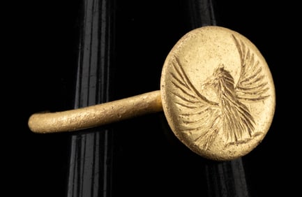 Byzantine Gold Ring w/ Eagle