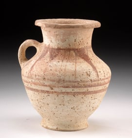 Holyland Bronze Age Bichrome Pitcher, Minimalist Motifs