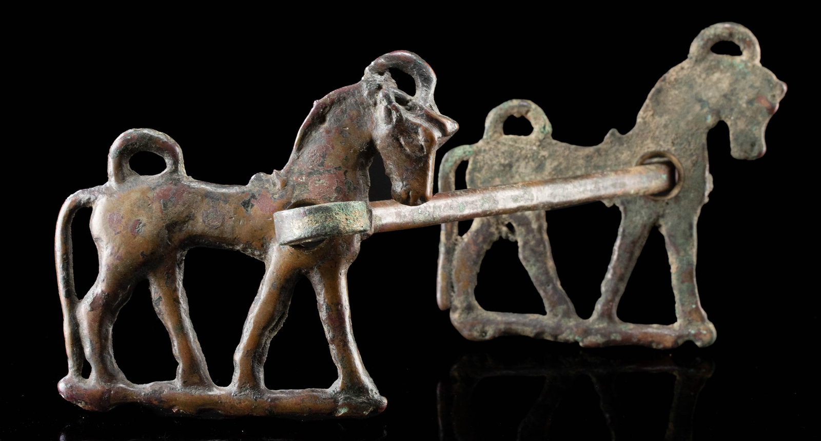 Luristan Bronze Horse Bit - Striding Horse Cheekpieces (1 of 3)
