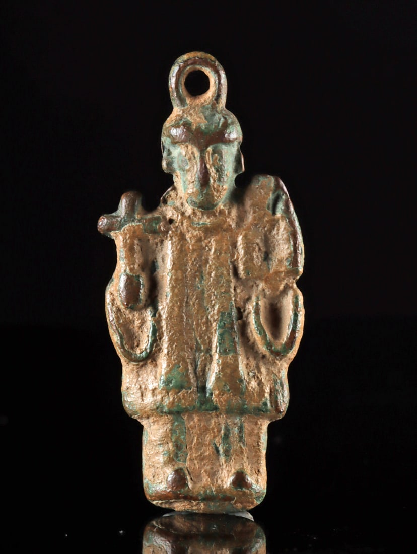 16th C. Spanish Bronze Pendant of Saint Anthony (1 of 2)