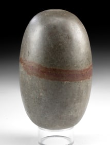 Indian Shiva Lingam Polished Stone w/ Red Hues