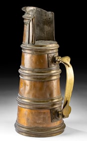 Mongolian Copper & Brass Dombo Teapot Vessel