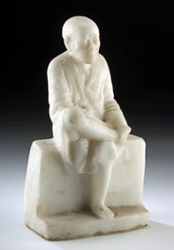 Vintage Indian Marble Statue of Shirdi Sai Baba