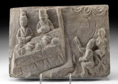 Chinese Song Tile w/ Royal Court & Performers