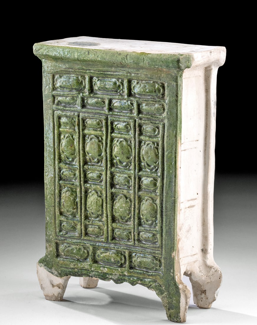 Chinese Ming Dynasty Glazed Pottery Cabinet Model (1 of 3)