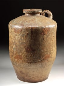 17th C. Chinese or SE Asian Glazed Tapayan Storage Jar