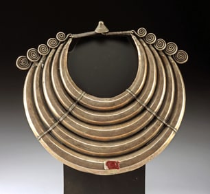 Chinese Hmong Baitong Collar Necklace, Wax Seal