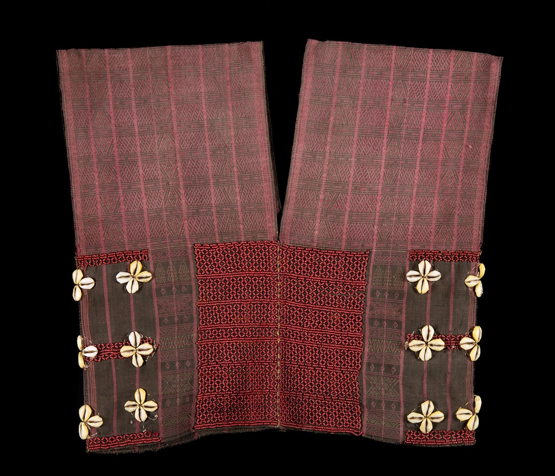 Burmese Chin Woven Cotton Beaded Tunic w/ Cowrie Shells (1 of 1)