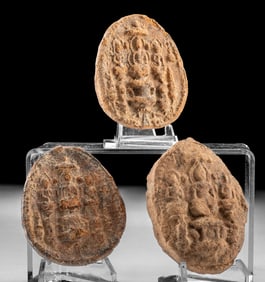 Burmese / Thai Buddha Votive Pilgrim Plaques (3)