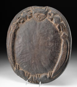 African Yoruba Carved Wood Divination Tray Opon Ifa