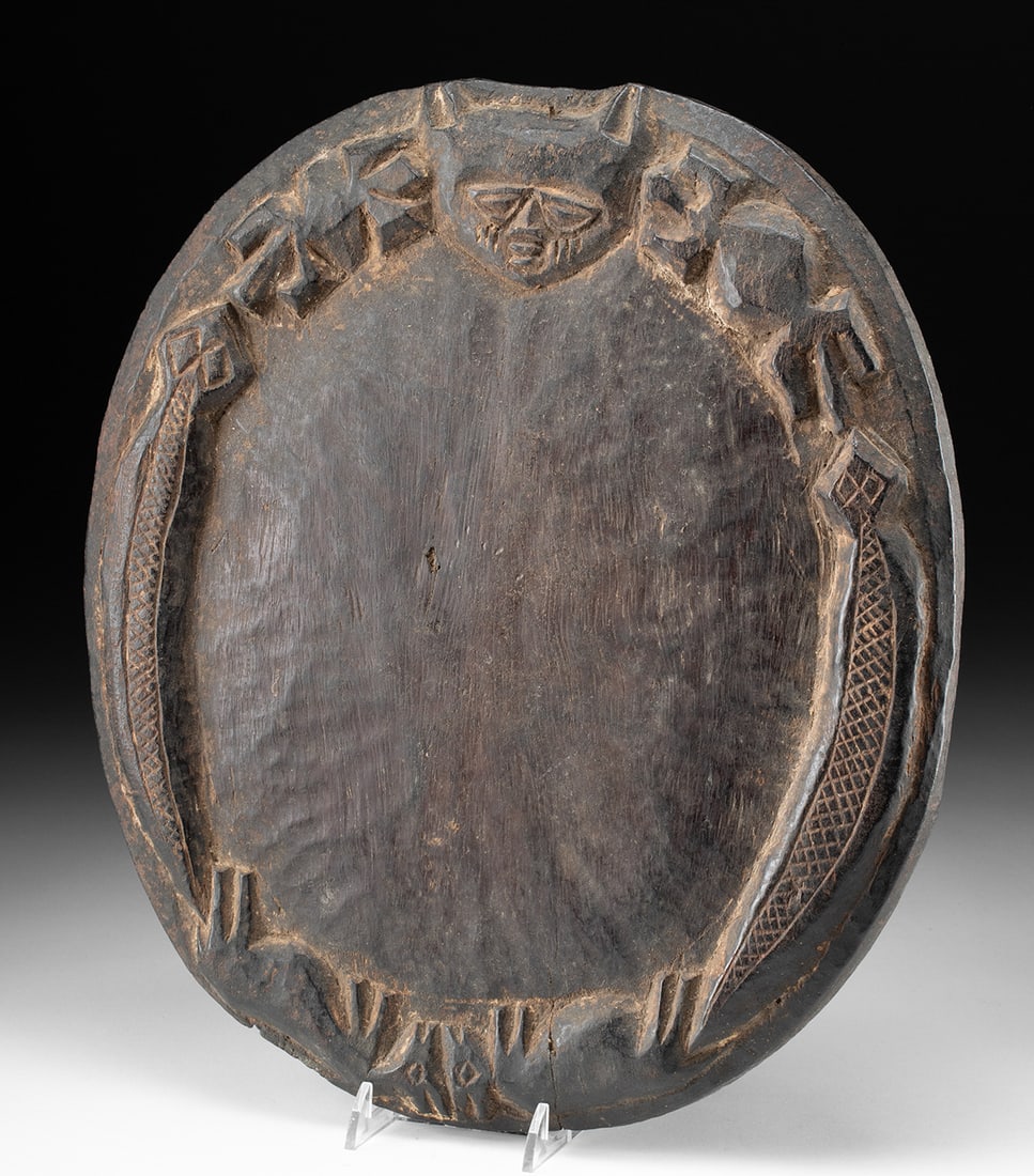 African Yoruba Carved Wood Divination Tray Opon Ifa (1 of 3)