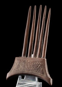 African Ashanti / Baule Wood Hair Comb