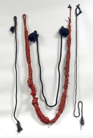 4 Moroccan Berber Silk Cord & Tassel Sash Belts